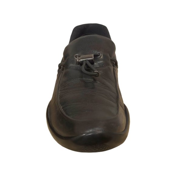 PRADA Mens Slip On Loafers with Red Heel Stripe - Leather - Made in Italy - Picture 3 of 6